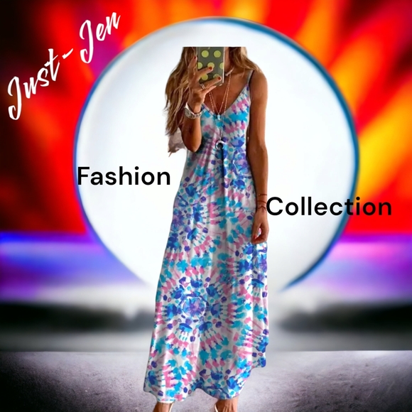 Women's Plus Size Elegant Blue Sky Casual Floral Dress!! - Picture 5 of 10